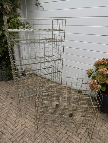 Vintage Ikea Metalen Opbergkasten / Stellingkast / draadrek beschikbaar voor biedingen