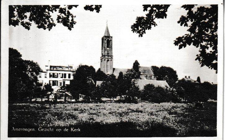 AMERONGEN - GEZICHT op de KERK, Verzamelen, Ansichtkaarten | Nederland, Gelopen, Utrecht, 1940 tot 1960, Ophalen of Verzenden
