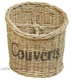 Ronde bestekmand van riet couverts, Ophalen of Verzenden, Nieuw