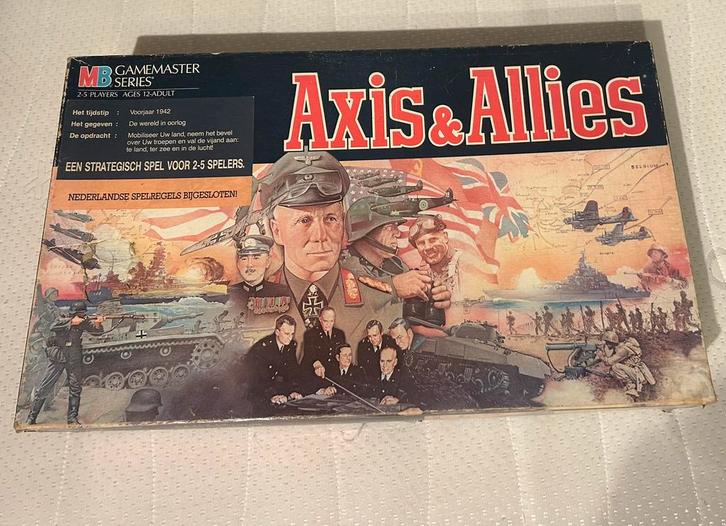 Axis & allies spring 1942 MB gamemaster 1984, Hobby en Vrije tijd, Gezelschapsspellen | Bordspellen, Gebruikt, Ophalen of Verzenden