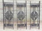 5 prachtige antieke ijzeren raamhekken 122 cm lang art deco, Antiek en Kunst, Antiek | Overige Antiek, Ophalen