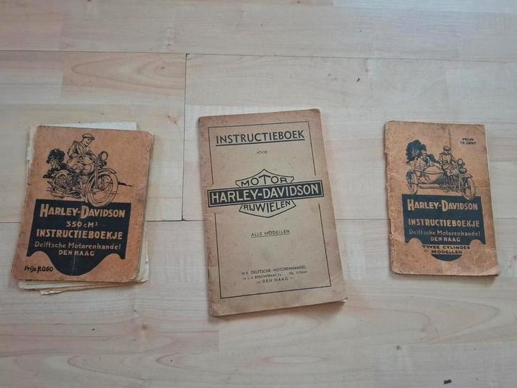 Originele Vooroorlogse Harley Davidson Boekjes, Motoren, Handleidingen en Instructieboekjes, Ophalen of Verzenden