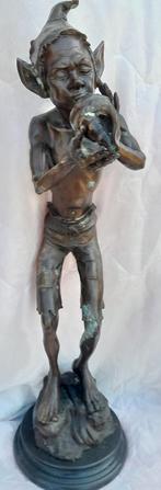 Brons 85cm gesigneerd, Antiek en Kunst, Ophalen of Verzenden