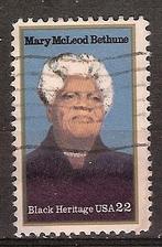 USA, Black Heritage, Mary McLeod Bethune, 1985., Verzenden, Gestempeld, Noord-Amerika