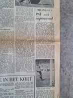 Voetbal PSV wint met 4-1 van Volendam (krant 1970), Verzamelen, Tijdschriften, Kranten en Knipsels, Ophalen of Verzenden, 1960 tot 1980