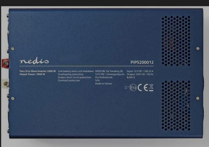 Nieuwe Nedis 2000W Omvormer, Caravans en Kamperen, Camper-accessoires, Nieuw, Ophalen of Verzenden