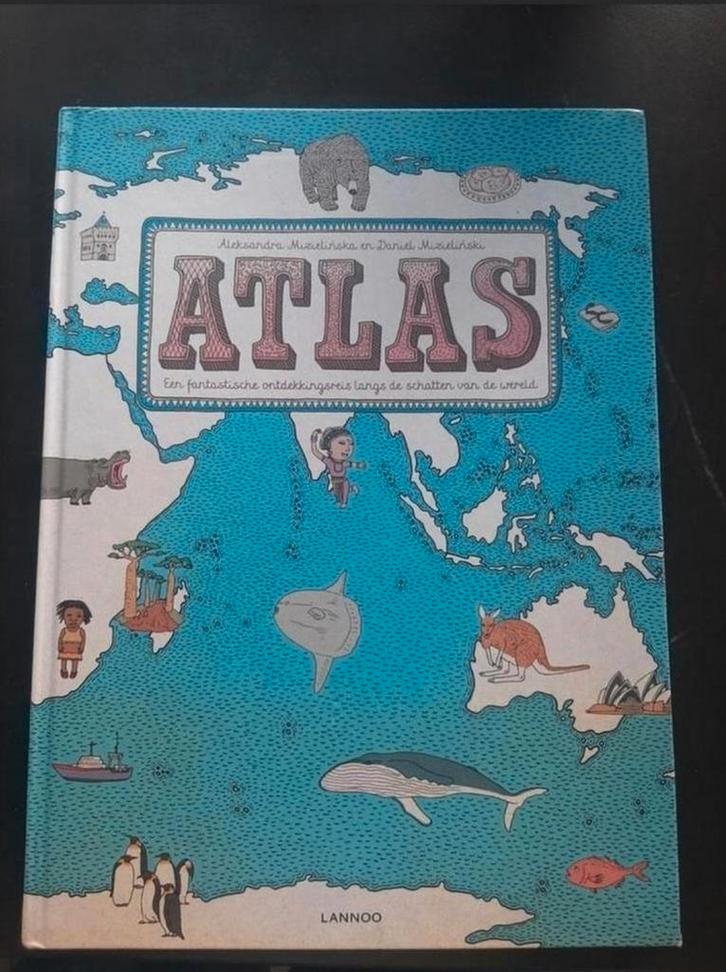 Atlas prentenboek D. Mizielinski, Boeken, Prentenboeken en Plaatjesalbums, Zo goed als nieuw, Ophalen of Verzenden