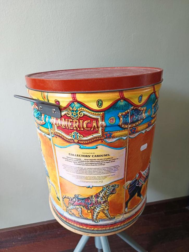 Vintage Draaimolen Trommel / Bijzettafel, Antiek en Kunst, Curiosa en Brocante, Ophalen of Verzenden