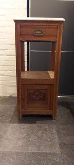 Nachtkastje eiken antiek, Huis en Inrichting, Ophalen, Gebruikt, Minder dan 45 cm, 70 cm of meer