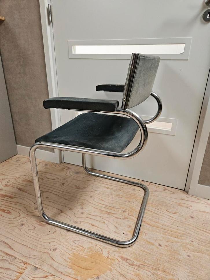 Vintage Buizenframe Stoel Jaren '30/'50, Antiek en Kunst, Antiek | Meubels | Stoelen en Banken, Ophalen