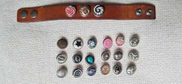 bruin leren noosa Amsterdam chunk armband en noosa chunks beschikbaar voor biedingen