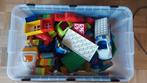 Bak met Duplo + bouwplaten, Ophalen, Zo goed als nieuw, Overige merken