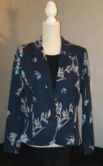 Blauw Jasje/colbert met bloemen motief, Kleding | Dames, Blauw, Maat 42/44 (L), Nieuw, Ophalen of Verzenden