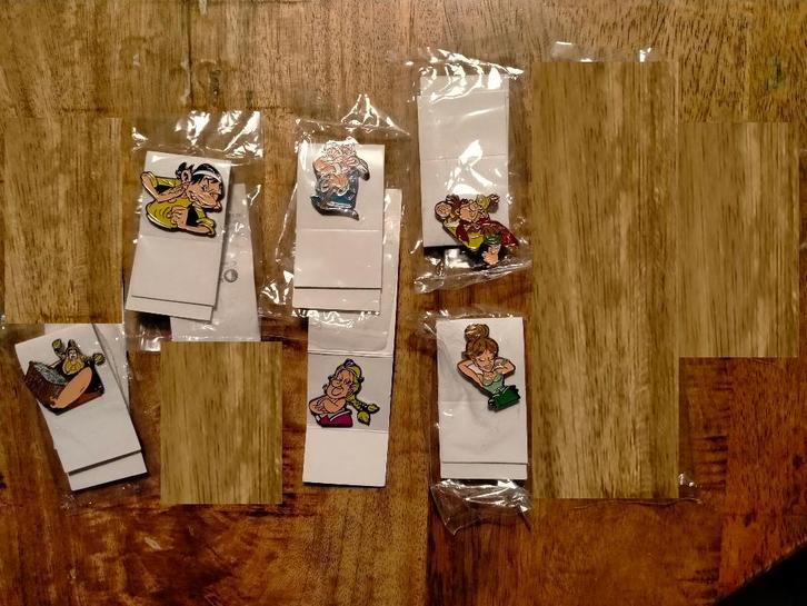 Asterix en Obelix Atlas Uitgeverij strip pins Idefix Druide, Verzamelen, Speldjes, Pins en Buttons, Zo goed als nieuw, Overige onderwerpen