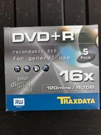 Nieuw DVD + RW 5 Pack, Computers en Software, Beschrijfbare discs, Ophalen of Verzenden, Nieuw, Dvd