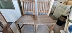 Teakhouten stoelen, 2 stuks, Ophalen, Gebruikt, Twee, Bruin