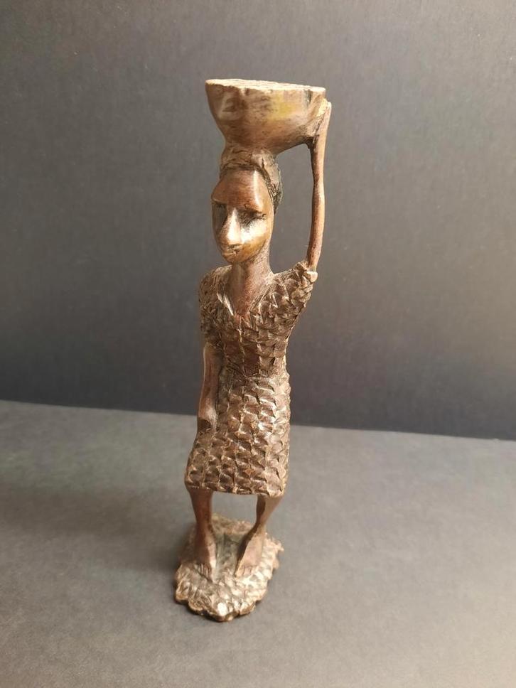 Afrikaanse vrouw  houtsnijwerk, Antiek en Kunst, Kunst | Beelden en Houtsnijwerken, Ophalen of Verzenden