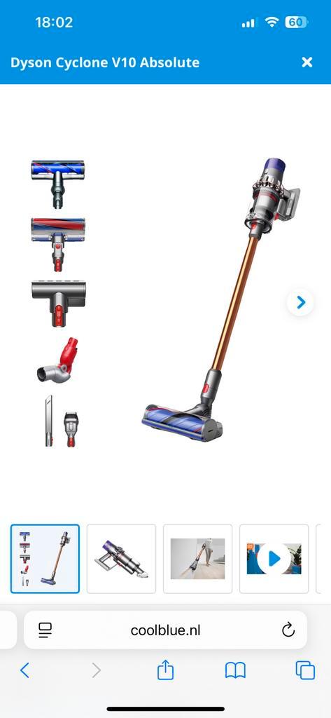 Dyson Cycloon v10 absolute zgan, Witgoed en Apparatuur, Stofzuigers, Zo goed als nieuw, Stofzuiger, Minder dan 1200 watt, Ophalen of Verzenden
