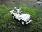 1/43 Willy's Jeep UN United Nations blauwhelmen, Hobby en Vrije tijd, Modelauto's | 1:43, Dinky Toys, Gebruikt, Ophalen of Verzenden