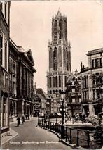 Utrecht - Stadhuisbrug met Domtoren (1957) 2x, Verzenden, 1940 tot 1960, Gelopen, Utrecht