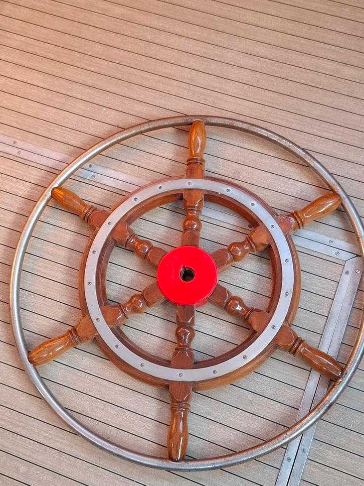 Boot Stuurwiel - Klassiek Houten Design, Watersport en Boten, Bootonderdelen, Gebruikt, Dekbeslag, Zeilboot of Motorboot, Ophalen