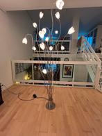 Harcoloor inox dimbare design vloerlamp, 15 lampjes, Huis en Inrichting, Lampen | Vloerlampen, Ophalen, Design, Zo goed als nieuw