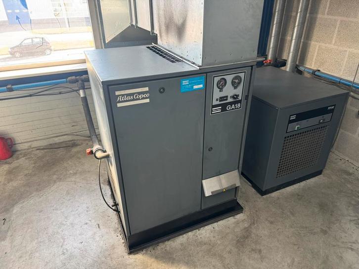 Atlas Copco GA 18 SP Schroefcompressor, Doe-het-zelf en Verbouw, Compressors, Gebruikt, 100 liter of meer, 800 liter/min of meer