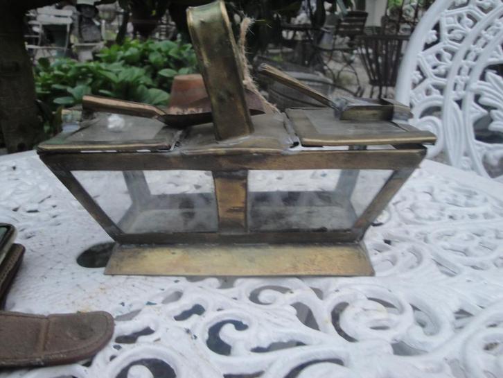 antiek apothekers poeder bakje messing, Antiek en Kunst, Antiek | Koper en Brons, Koper, Ophalen of Verzenden