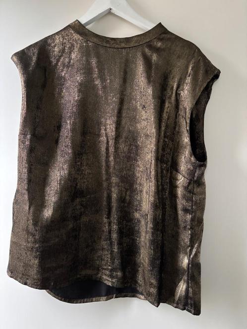 Yaya top brons metallic maat 44, Kleding | Dames, Tops, Zo goed als nieuw, Maat 42/44 (L), Overige kleuren, Korte mouw, Verzenden