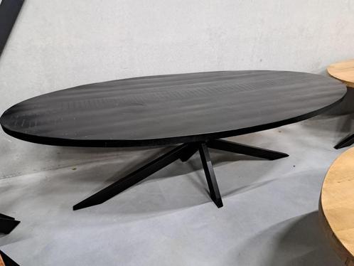 Ovale en ronde eettafels mangohout in de kleur zwart, Huis en Inrichting, Tafels | Eettafels, Nieuw, 50 tot 100 cm, 200 cm of meer