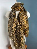 Hema geel zwart grote sjaal slangenprint, Kleding | Dames, Mutsen, Sjaals en Handschoenen, Maat 46/48 (XL) of groter, Ophalen of Verzenden