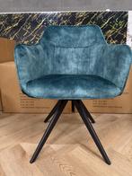 Yade Eetkamerstoel – Petrol – Adoré Velvet €70 p/st, Huis en Inrichting, Stoelen, Blauw, Nieuw, Eetkamerstoel, Vijf, Zes of meer stoelen