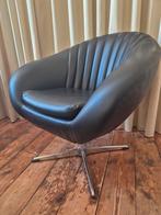 Zwarte kuipstoel skaileer fauteuil stoel, Huis en Inrichting, Fauteuils, Ophalen, Gebruikt, Minder dan 75 cm, 50 tot 75 cm