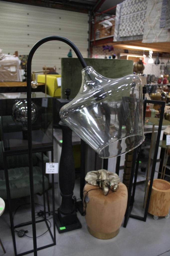 Sfeervolle vloerlamp Light & Living metaal & glas, Huis en Inrichting, Lampen | Vloerlampen, Zo goed als nieuw, 150 tot 200 cm