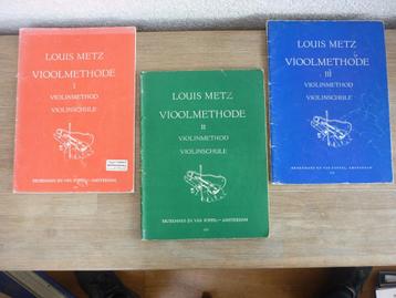 Louis Metz - Vioolmethode / Violine Schule - Deel 1, 2, en 3 beschikbaar voor biedingen