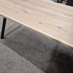 Boomstam Eettafel Tablo Eikenhout, met 2-standen poot Woood, Antiek en Kunst, Antiek | Meubels | Tafels, Ophalen