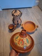 tajine , waterkan, Marokkaanse handgemaakt aardewerk, Antiek en Kunst, Antiek | Keramiek en Aardewerk, Ophalen of Verzenden