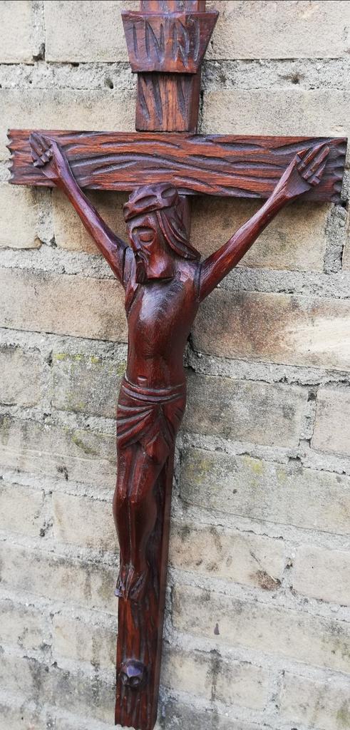 Corpus. Houtsnijwerk. Ca 1850/1900. 23/26 cm., Ophalen, Zo goed als nieuw, Beeld(je)