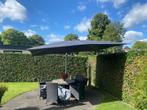 Zweefparasol 400x300 cm met voet, Tuin en Terras, Parasols, Ophalen, Kantelbaar, 3 tot 4 meter, Zweefparasol