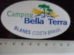 sticker camping Bella Terra blanes costa brava logo, Verzenden, Zo goed als nieuw, Bedrijf of Vereniging