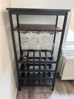 Wijnrek, Ophalen, 15 tot 25 flessen, Zo goed als nieuw, Metaal