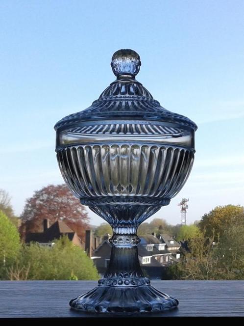 Bonbonnière Schaal met Deksel Persglas Vintage, Antiek en Kunst, Antiek | Glas en Kristal, Ophalen of Verzenden