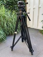 Manfrotto Triman 028 met fluid head 136, Ophalen of Verzenden, Gebruikt, 175 cm of meer, Driepoot