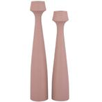 PTMD kandelaar Dieu oudroze – set van 2 – nieuw, Overige materialen, Overige kleuren, 25 tot 50 cm, Nieuw