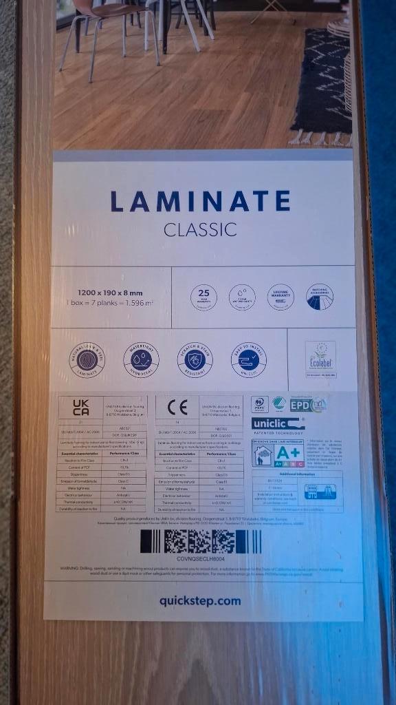 laminaat, Doe-het-zelf en Verbouw, Vloerdelen en Plavuizen, Nieuw, Laminaat, Hout, 50 tot 150 cm, 10 tot 30 cm, 10 m² of meer