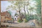 HENDRIK JOHANNES KNIP (1819 - 1897) GOUACHE OP PAPIER, Verzenden