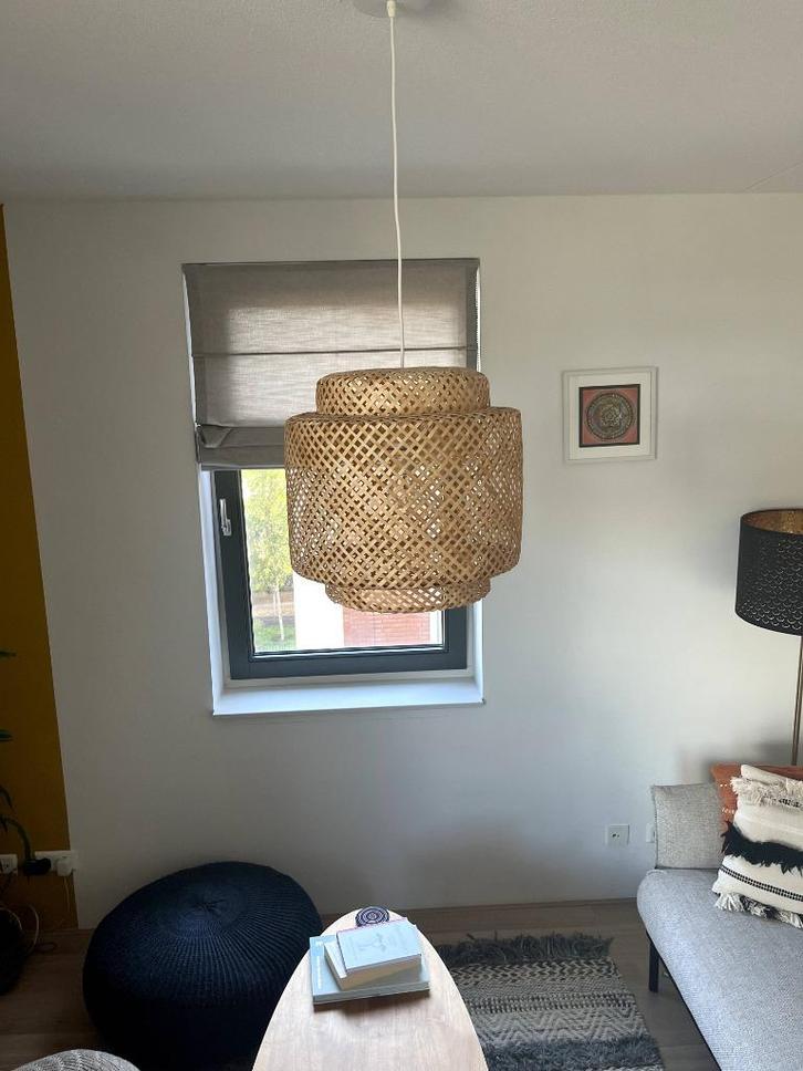 Hanglamp gevlochten rotan 40cm, Huis en Inrichting, Lampen | Hanglampen, Zo goed als nieuw, Minder dan 50 cm, Hout, Ophalen
