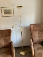 Messing vloerlamp incl. Leeslamp, Huis en Inrichting, Lampen | Vloerlampen, Ophalen, Zo goed als nieuw, 150 tot 200 cm