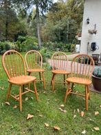Set van 4 Windsor stoelen - Hout, honingkleurig, Huis en Inrichting, Ophalen, Windsor, Bruin, Zo goed als nieuw