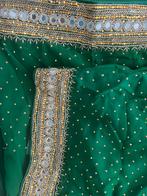 Groene elegante saree (met 2 blouses)!! Helemaal Nieuw, Ophalen of Verzenden, Nieuw, Groen, Overige typen